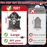 25.6inches Halloween Decorations Outdoor, DIY Halloween Decorations Outdoor of Gravestone Yard Signs, Extra Large Halloween TombstonesCemetery Headstones Scary Decorations for Garden with Waterproof