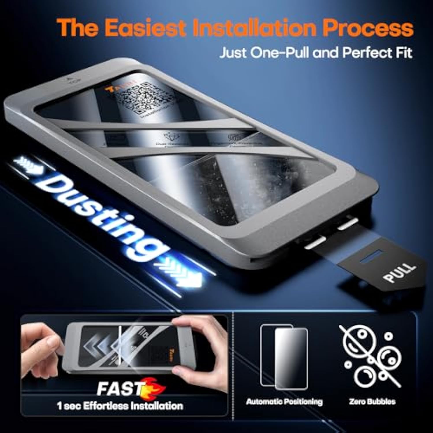 4 In 1 For Iphone 15 Screen Protector, 3 Pack Tempered Glass Film + 1 Dust Free Easy Installation Tool, 9H Hardness Bubble Free Micro-Curved Edges Hd Screen Protector For 15