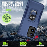 For Motorola Moto G Stylus 5G 2024 Case [15 Ft Military Grade Drop Protection] With 2X Tempered Glass Screen Protector, Heavy-Duty Shockproof Kickstand Case For Moto G Stylus 5G 2024 Dark Blue