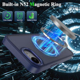 Magnetic For Iphone 16E Case With Screen Protector,[Compatible With Magsafe],[Skin Feeling],Slim Adjustable Kickstand Phone Case For Iphone 16E 6.1 Inches 2025,Dark Blue