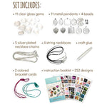 Jewelry Making Kit For Girls Arts And Crafts Gifts Ages 8 9 10 11 12 Years Old And Teens - 11 Charm Pendants, 9 Necklaces, 2 Bracelets