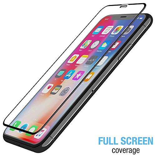 iPhone XR Full Cover Glass Screen Protector, [2 Pack] Full Coverage Tempered Glass Screen Protector for Apple iPhone XR 6.1" - Bubble Freee/Face