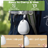 Portable Charger Power Bank 10000 Mah 65Cm Fast-Charging Retractable Cable Outdoor Wearable Battery Pack Usb-C Lightning For Iphone Smart Led Display For Hiking Camping Backpacking