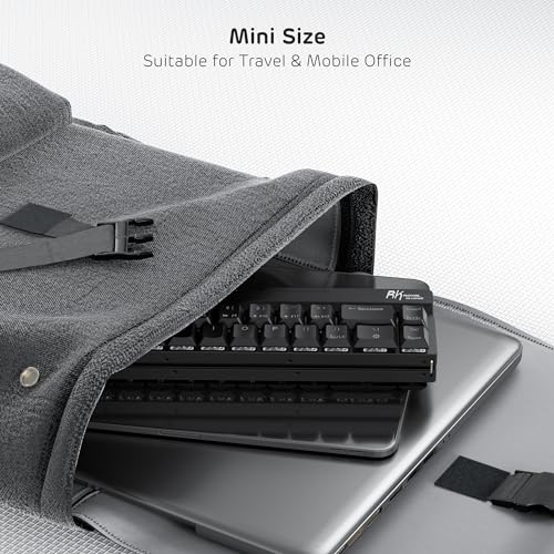 F68 60% Foldable Low Profile Mechanical Keyboard, Wireless Mechanical Keyboard With Aluminum Body, Built-In Stand Holder, White Backlit, 68 Keys
