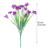 Artificial Violet Flowers, 6 Bundles Fake Flowers Plant Artificial Violet Flowers Uv Resistant Faux Bouquet Decor For Home, Garden And Wedding(Purple)