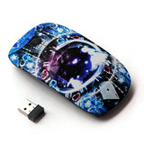 [ Optical 2.4G Wireless Mouse [ Blue Alice In Wonderland Cards ]