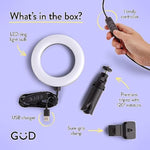 The Perfect 5-Inch Portable Ring Light With Stand, Premium Photo And Video Lighting For Tiktok Influencer, 5 Dimmable Light Modes, Black (5-Inch)