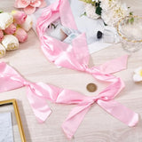5.25 Feet Satin Bow Garland Pink Coquette Banner Polyester Ribbon Aesthetic Bowknot Hanging Congratulation Ornament Banners For Birthday Bachelorette Wedding Party Favor Diy Decoration