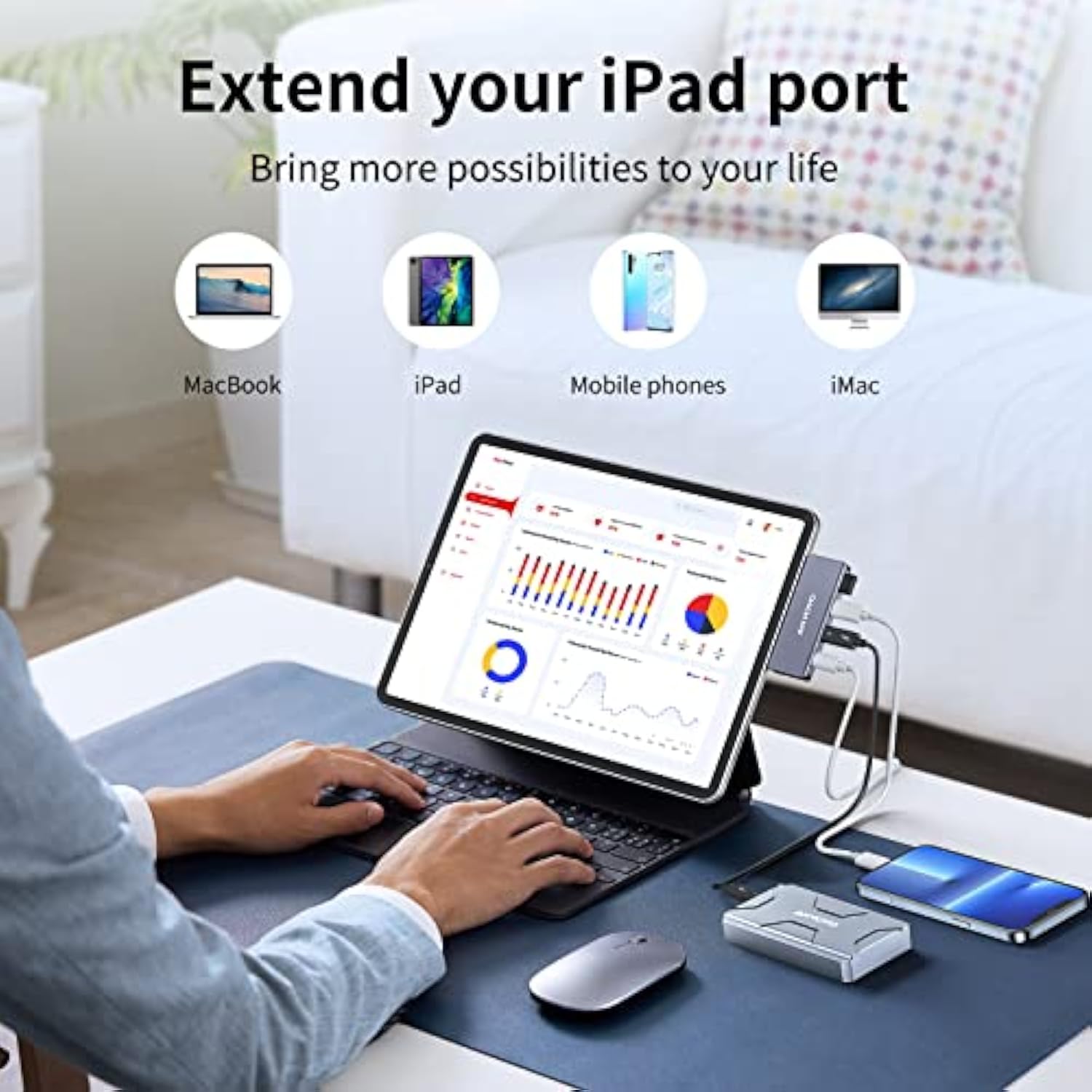 Usb C Hub,4 Port Usb-C To Usb-C Hub With 3 Usb 3.2 Gen2 Ports(10Gbps),1 100W P