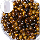 100PCS 8mm Yellow Tiger Eye Beads for DIY Bracelets, Necklaces & Jewelry Making