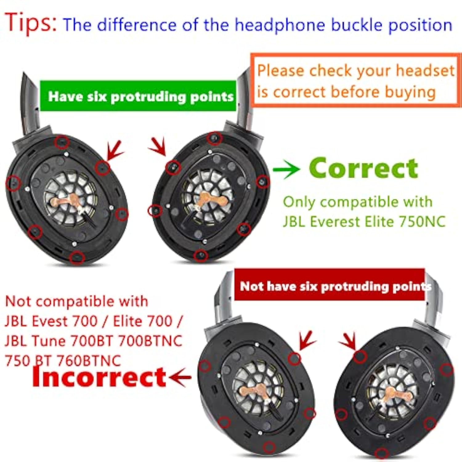 Ear Pads Ear Cushions Memory Foam Replacement Compatible With Jbl Everest Elite 750 750Nc V750Nxt Over-Ear Bluetooth Headphone Protein Leather Earpads