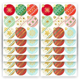 Ornaments Design Stickers | Envelope Seals | Waterproof | 135-Pack For Christmas Gifts, Holiday Stickers