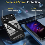 Anti-Yellowing Magnetic for iPhone 17 Pro Max Case with 1 Screen Protector [Mil-Grade Drop Protection] [Compatible with Magsafe] Shockproof Slim