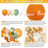 138pcs Little Cutie Baby Shower Balloon Boxes & Orange Garland Kit