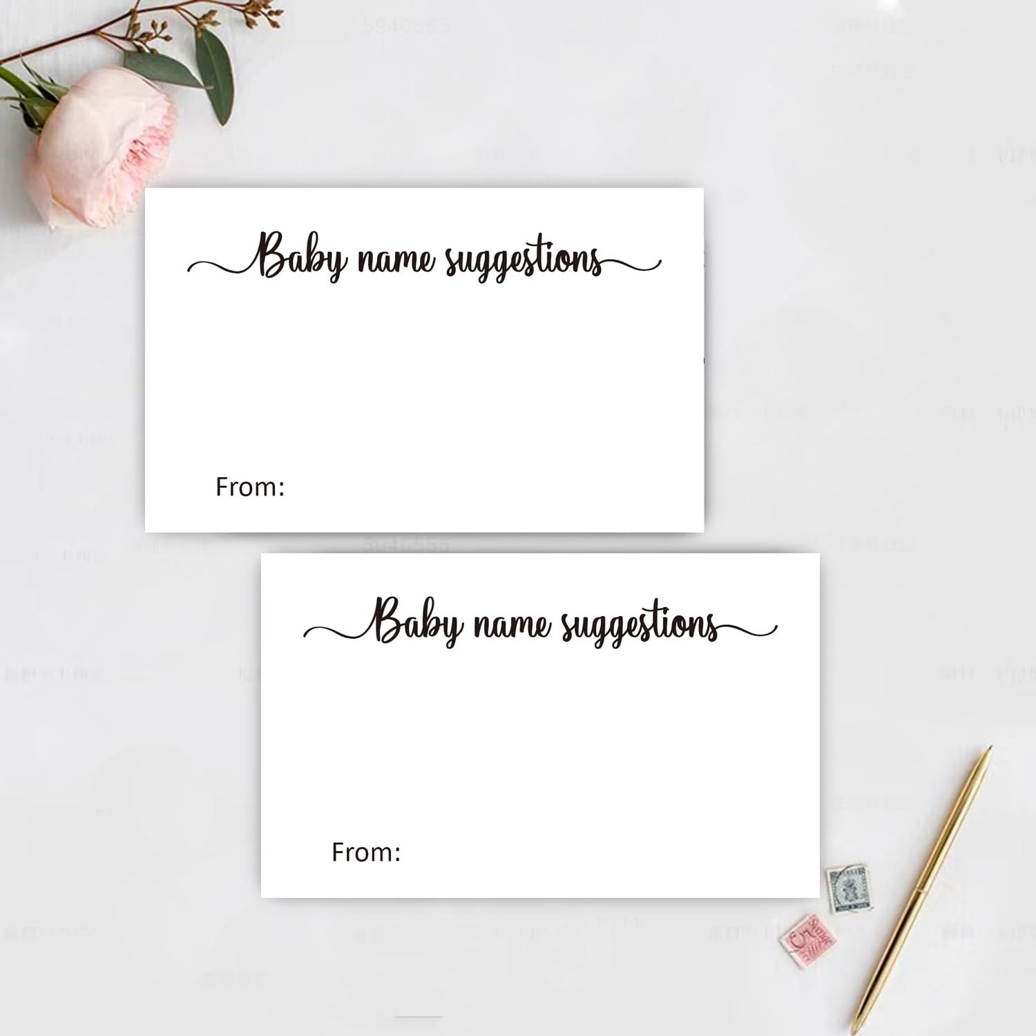 50 Baby Name Suggestion Cards For Baby Shower Games, Baby Showers Gender Reveal Game Cards, Baby Name Cards, Baby Shower Party Decor (3.5" X 2")