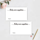 50 Baby Name Suggestion Cards For Baby Shower Games, Baby Showers Gender Reveal Game Cards, Baby Name Cards, Baby Shower Party Decor (3.5" X 2")