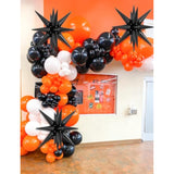 8pcs Black Star Balloons 22 Inch Foil 4D Spike Mylar Balloons for Party Decorations