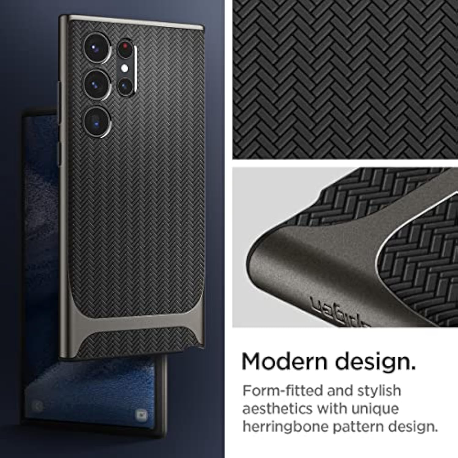 Spigen Neo Hybrid Designed for Galaxy S23 Ultra Case (2023) [Military-Grade Protection] - Gunmetal