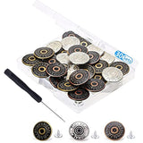 30 Sets Jeans Replacement Buttons 20Mm Jean Buttons Replacement Kit Wi