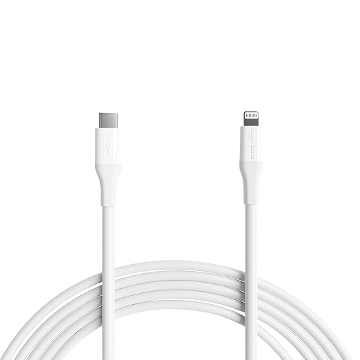 10FT USB C to Lightning Fast Charging Cable MFi Certified Nylon Braided Charger Cord for iPhone 14 13 12 11 iPad White