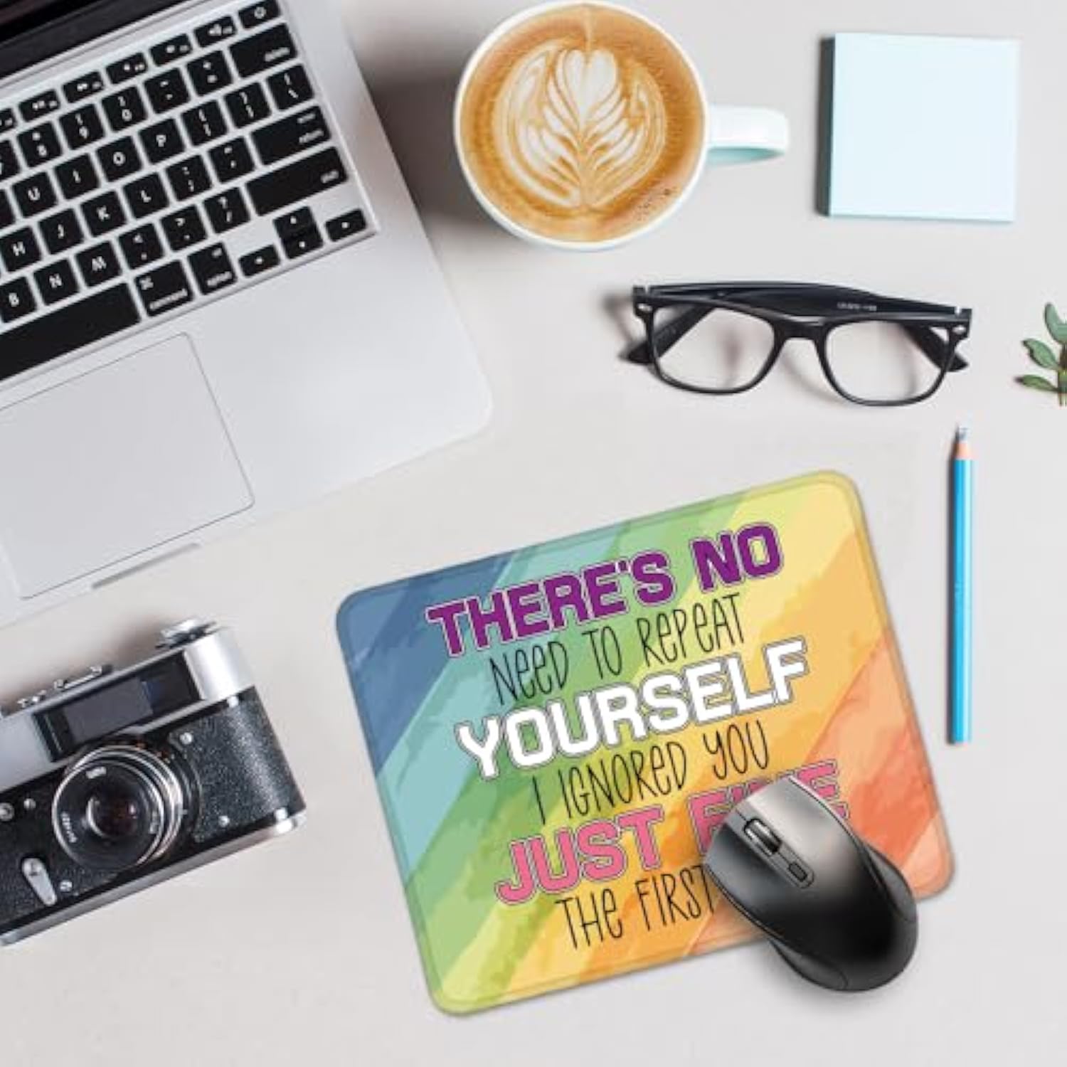 There’S No Need To Repeat Yourself I Ignored You Just Fine The First Time Mouse Pad, Funny Sarcastic Work Place Mousepad, Humor Office Desk Mousepad Gifts For Boss Friend Coworker
