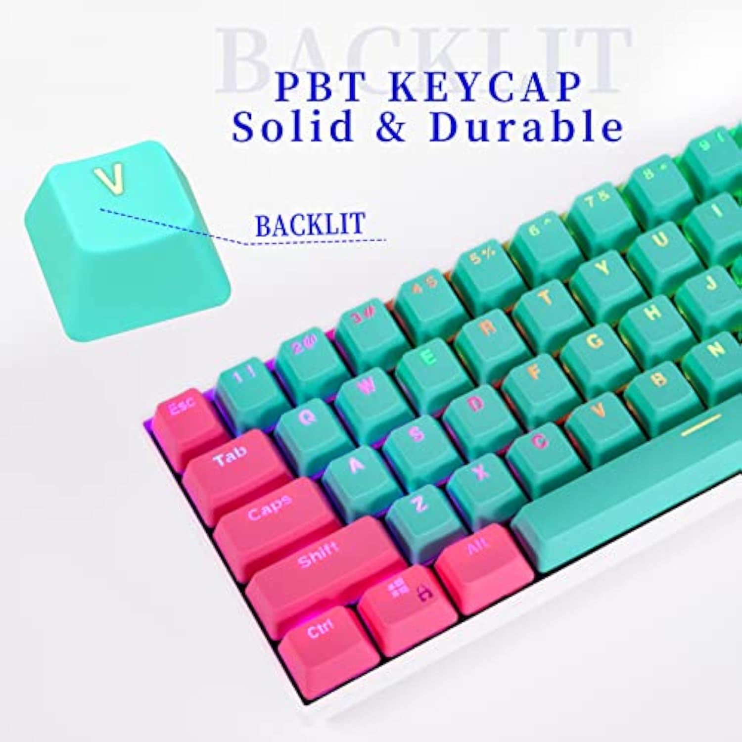 Pbt Keycaps 60 Percent With 6.25U Space Bar Oem Profile For Cherry Mx Switch M