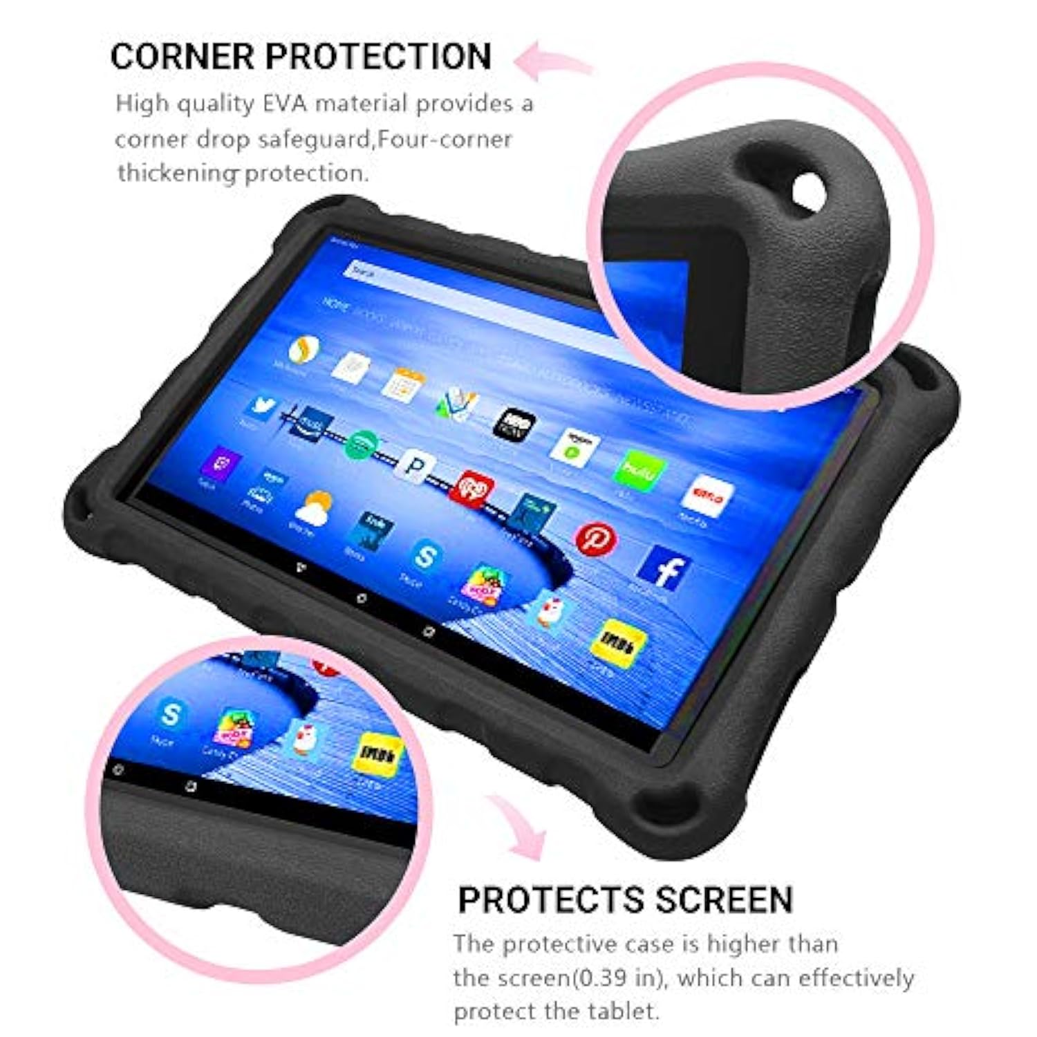 2019 New 7In Tablet Case For Kids, 7In Tablet(9/7/5Th Generation 2019/2017/201