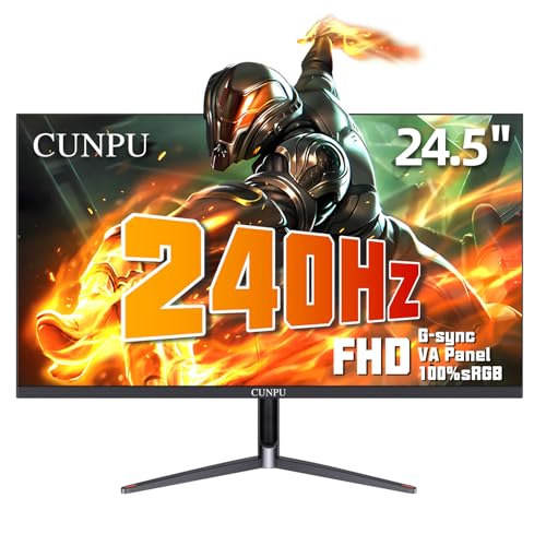 24 Inch 240Hz Gaming Monitor, 1080P Fhd, Fast Va Panel, 1Ms Adaptive Sync, Ultra Slim Frame, 16.7M Colors, Srgb 100%, Hdmi 2.1 & Dp 1.4, Vesa, Eye Care, For Ps5, Xbox, Gaming Computer Monitor