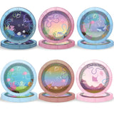 48 Pcs Ocean Cartoon Party Paper Plates Yellow Cartoon Party Supplies Sea Animal Theme Disposable Dinner Plates Under The Sea Dinnerware For Summer Birthday Baby Shower Decoration