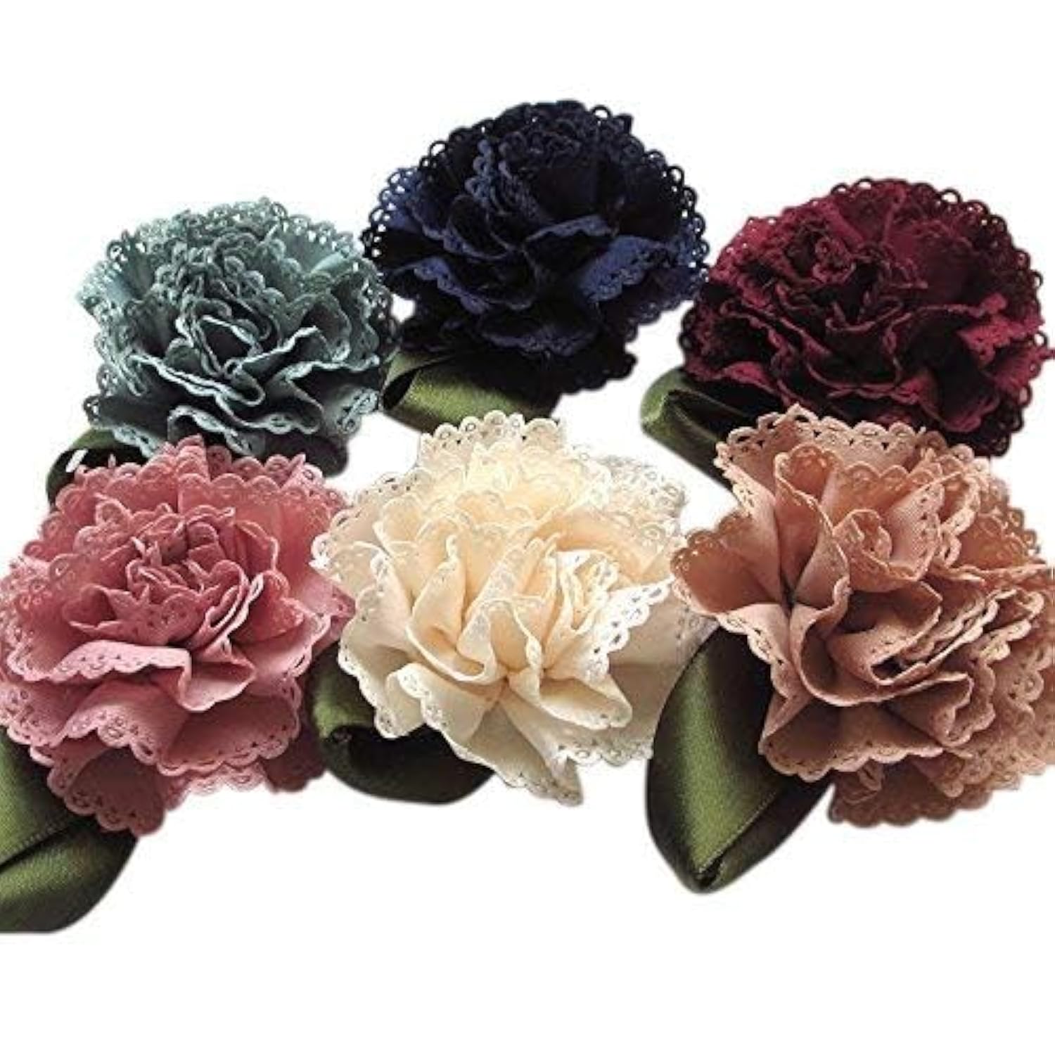 18Pcs Fabric Ribbon Flowers Bows Appliques Craft Wedding Dec Bulk A044