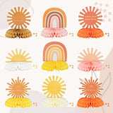 Boho Sun & Rainbow Table Centerpieces  9pcs First Birthday and Baby Shower Party Decor