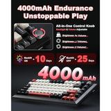 Y75 Wireless Mechanical Keyboard,75% Hot Swappable Custom Keyboard With Knob,Rgb Backlit, Pbt Keycaps,2.4Ghz/Usb-C/Bt5.0 Mechanical Gaming Keyboards(Black&Red,Milk Switch)