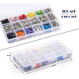 300 Sets Snap Fasteners Kit Tool, Metal Snap Buttons Rings With Fasten