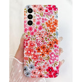 Compatible For Galaxy A14 5G Case, Cute Clear Flowers Design For Girls Women Shell Pattern Soft Lightweight Slim Fit Tpu Shockproof Phone Cover For Galaxy A14 6.6", Pink Garden Floral