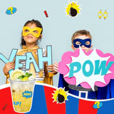 50 Pcs Hero Themed Party Decorations Cups Bulk Hero Birthday Party Supplies 12 Oz Disposable Clear Plastic Cups Themed Decorations For Fun Hot Cold Drinking Boom Birthday Favor