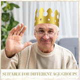 30 Pcs Gold Paper Crown For Adults Princess Hats Crafts Birthday Party Bulk Crowns For School Classroom(Classic Style)