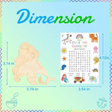 24 Pcs Party Favors For Kids - Rainbow Party Favors - Safari & Under The Sea Diy Wooden Painting Kit With Word Search Cards - Classroom Birthday Gifts, Goodie Bags & School Rewards Crafts