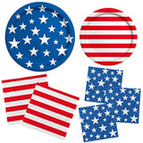 American Flag Party Supplies Set: Serves 50, Patriotic Decorations