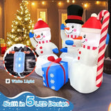 2025 Christmas Inflatable Snowman 6Ft 3 Snowmen With Gift Box Christmas Inflatables Outdoor Decoration Xmas Snowman Blow