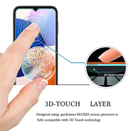 (3 Pack) Compatible For Samsung Galaxy A14 5G / Galaxy A14 Screen Protector Tempered Glass, Touch Sensitive,Case Friendly, 9H Hardness