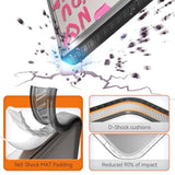 Black Galaxy S25 Ultra case with shockproof 6.6ft drop protection and skeleton design.