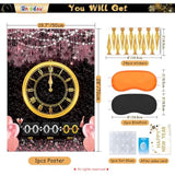 Upgraded New Years Eve Clock Game 2026 NYE Family Activity with Stickers
