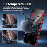 3 Pack For Iphone Se 2020 / Se 2022 8/7 / 6 / 6S Privacy Screen Protector, 9H Hardness Anti-Spy Tempered Glass, Scratch-Resistant ?Anti-Fingerprint?Bubble Free, Easy Install