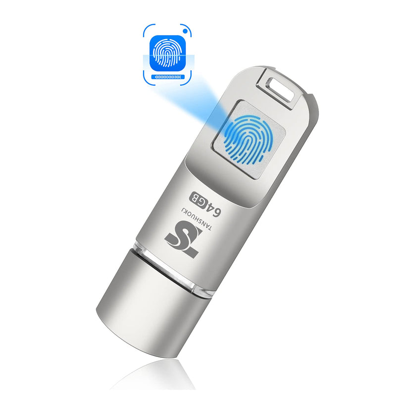 Fingerprint Usb3.0 Flash Drive Encrypted 64G Memory Stick Pen Zip Drive Biomet