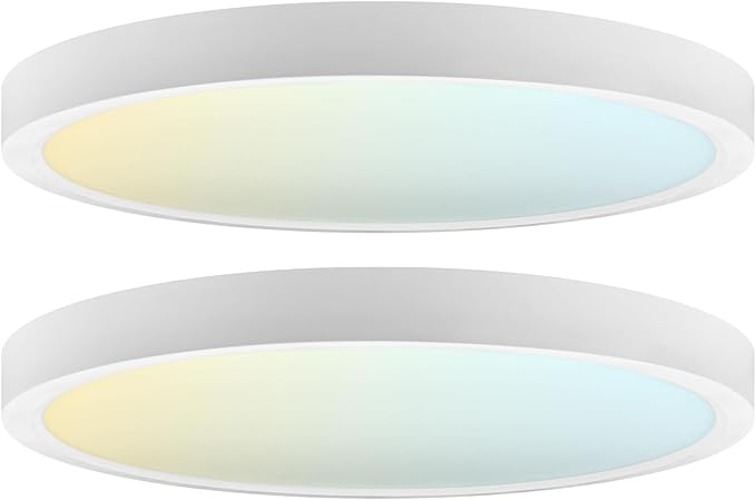 2 Pack 7 Inch LED Flush Mount Ceiling Lights 1150LM 5CCT Dimmable Slim Fixtures