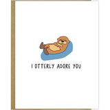 Love Cards For Him, Punny Valentine'S Day Cards, Anniversary Cards For Couples, Cute Otter Birthday Card & Anniversary Cards For Him (Otterly Adore You)