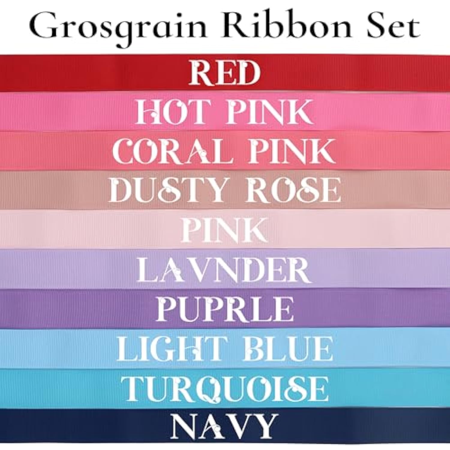 Grosgrain Ribbon 1 Inch Ribbon 20 Solid Color Ribbon Assortment, 1" X
