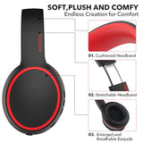 B10 Bluetooth Headphones Over Ear, Lightweight Folding Stereo Bass Wireless Headset With Mic, 50H Playtime, Volume Control, Bluetooth 5.3 Headphones For Ipad/Travel/Tablet/Pc (Black)