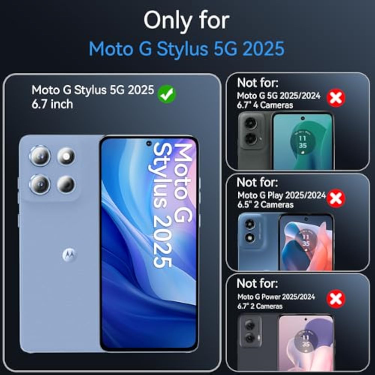 Magnetic For Moto G Stylus 5G 2025 Case With Screen Protector, Built-In Camera Stand Phone Case Shockproof Protective Translucent Matte Cover For Motorola Moto G Stylus 5G 2025 Case (Black)