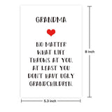 Lovely Happy Mother’S Day For Grandma, Special Love Grandmother Birthday Card From Grandchildren, Funny Mother’S Day